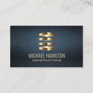 Carte De Visite Logo de construction immobilière simple profession