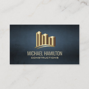 Carte De Visite Logo de construction immobilière simple profession
