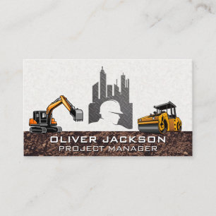 Carte De Visite Logo de construction   Machines lourdes