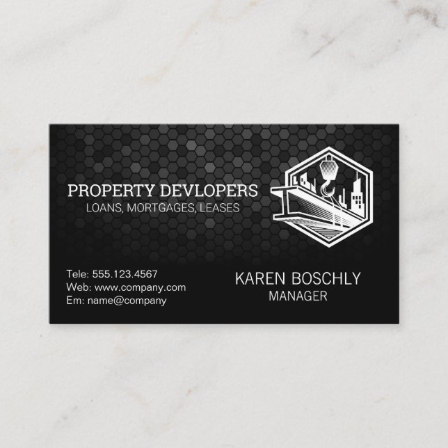 Carte De Visite Logo de construction | Placements financiers (Devant)