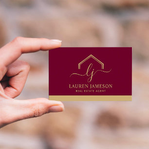 Carte De Visite Logo de courtier immobilier pour la promotion de l