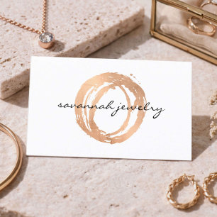Carte de visite logo de créateur de bijoux Rose Go