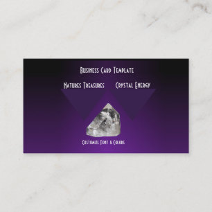 Carte De Visite Logo de cristaux de guérison violet