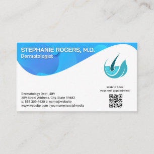 Carte De Visite Logo de dermatologie Code QR personnalisé