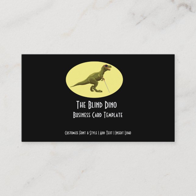Carte De Visite Logo De Dinosaure - Dinosaure Aveugle (Devant)
