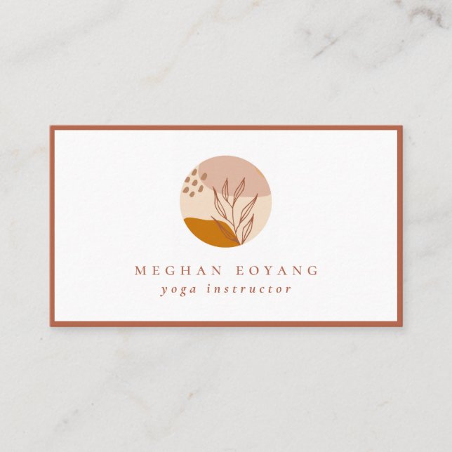 Carte De Visite Logo de Earthy Abstrait (Devant)