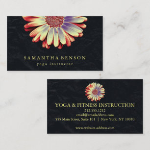 Carte De Visite Logo de fleur de lotus élégant Yoga