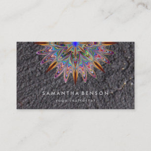 Carte De Visite Logo de fleur de lotus élégant Yoga