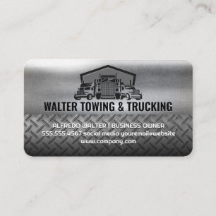 Carte De Visite Logo de flotte de camion semi-remorque Industrie