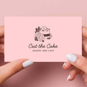 Carte De Visite Logo de gâteau de pâtissier de boulangerie