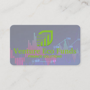 Carte De Visite Logo de graphique financier Investissement Log