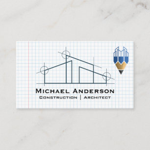 Carte De Visite Logo de Home Architect   Papier grisé   Constructi