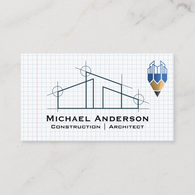 Carte De Visite Logo de Home Architect | Papier grisé | Constructi (Devant)