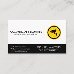 Carte De Visite Logo de la caméra de sécurité