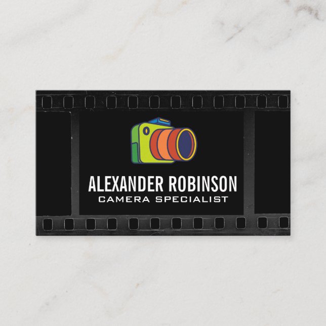 Carte De Visite Logo de la caméra | Film (Devant)