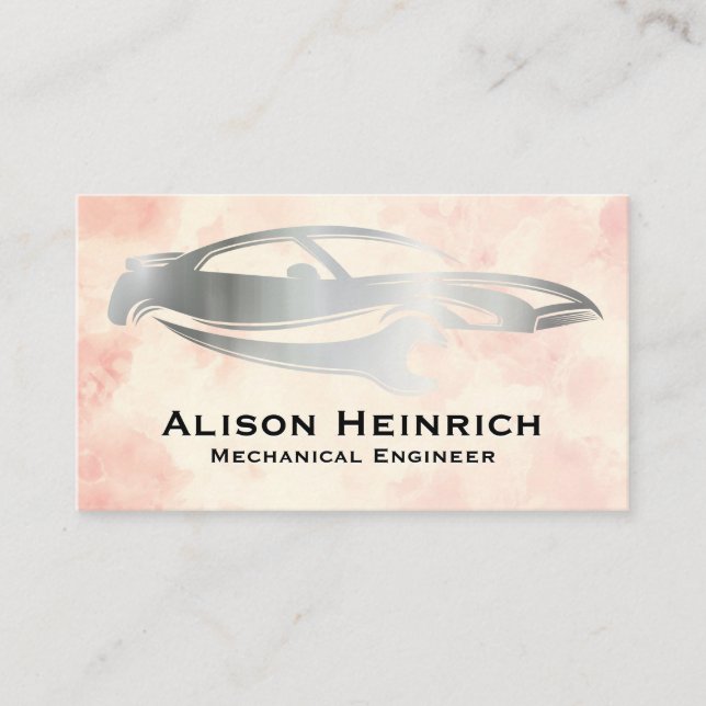 Carte De Visite Logo de la clé automobile | Aquarelle (Devant)