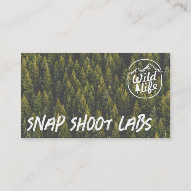 Carte De Visite Logo de la faune | Forêt (Devant)