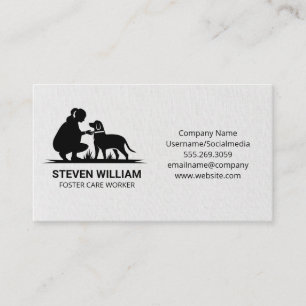 Carte De Visite Logo de la femme avec chien