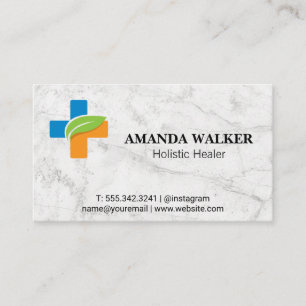 Carte De Visite Logo de la feuille de médecine   Docteur Médicale