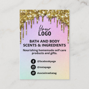 Carte De Visite Logo de la liste des ingrédients de Spa Rainbow G