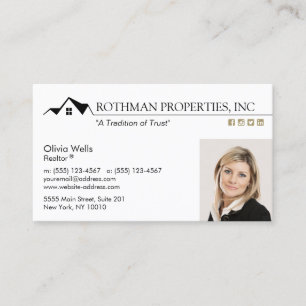 Carte De Visite Logo de la maison Agent immobilier Ajouter une ent