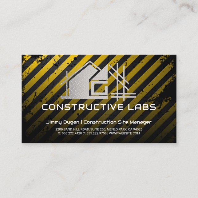 Carte De Visite Logo de la maison de construction en acier (Devant)