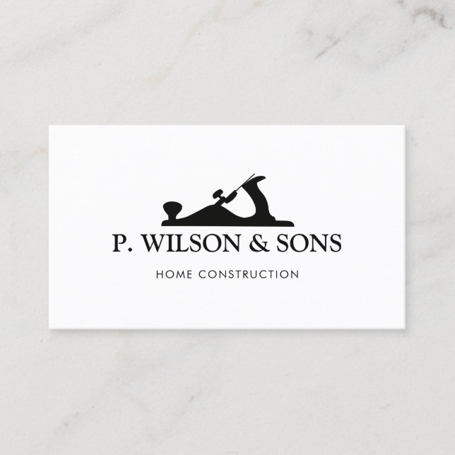 Carte De Visite Logo de la maison de construction et du menuisier (Devant)