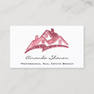 Carte De Visite Logo de la maison de courtage de l'agent immobilie