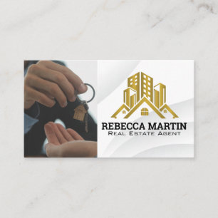 Carte De Visite Logo de la maison de l'agent immobilier Remise d