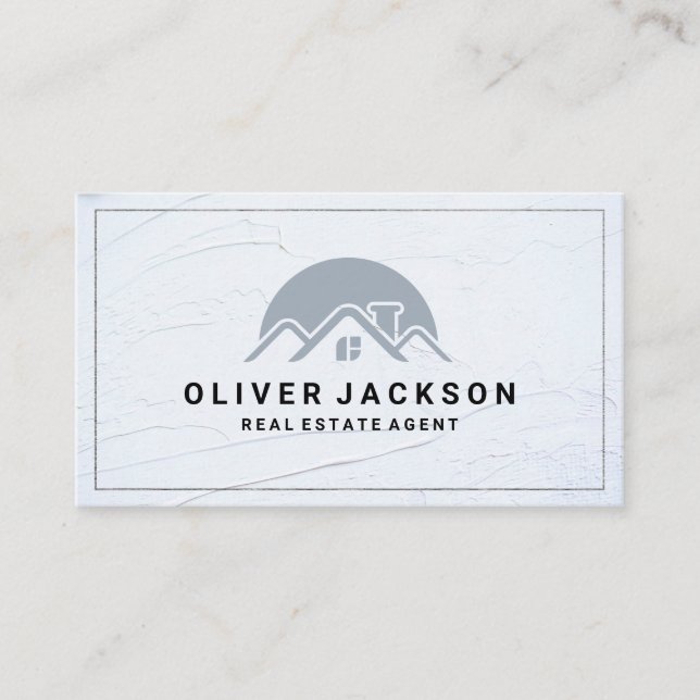 Carte De Visite Logo de la maison Grey sur le toit (Devant)