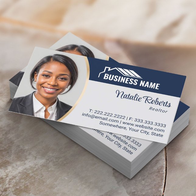 Carte De Visite Logo de la maison moderne Agent immobilier Realtor (Créateur téléchargé)