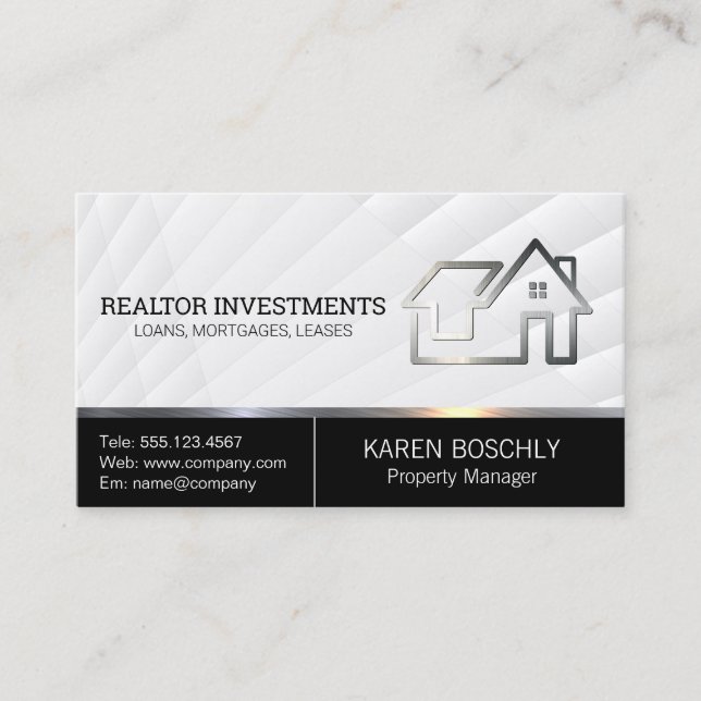 Carte De Visite Logo de la maison moderne | Immobilier | Propriété (Devant)