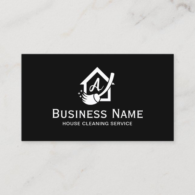 Carte De Visite Logo de la maison Nettoyage à domicile Service dom (Devant)