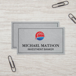 Carte De Visite Logo de la Maison   Rouge Bleu