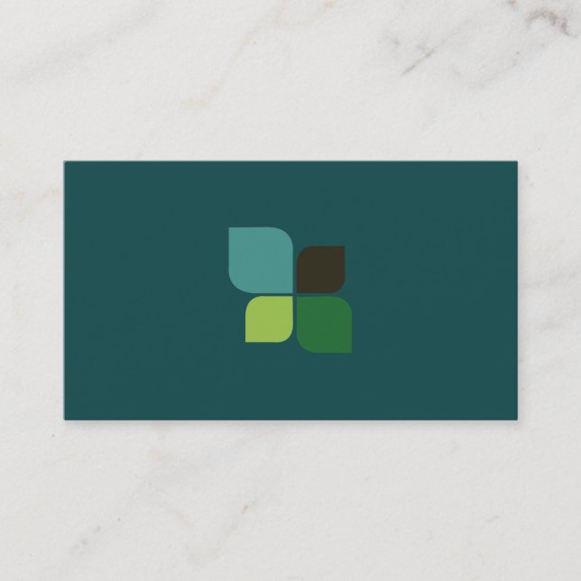 Carte De Visite Logo de la nature (vert de minuit) (Devant)