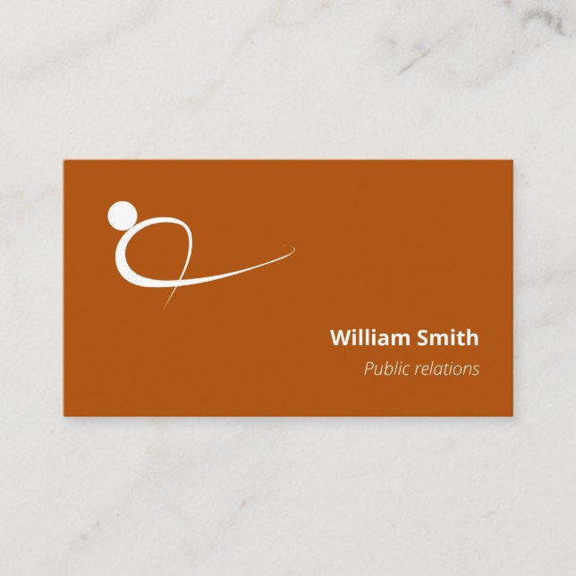 Carte De Visite Logo de la personne Orange Modern Motion (Devant)
