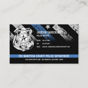 Carte De Visite Logo de la police personnalisé pour le département