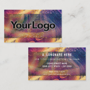 Carte De Visite Logo de la société artisanale de la galaxie cosmiq