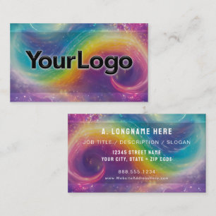 Carte De Visite Logo de la société artisanale Rainbow Cosmic Galax