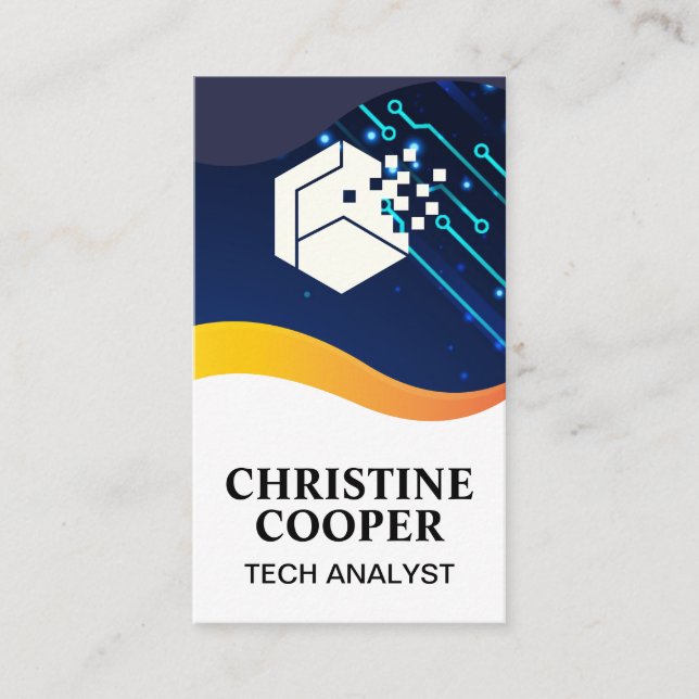 Carte De Visite Logo de la technologie moderne | Technologie (Devant)