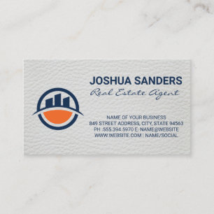 Carte De Visite Logo de la ville Agent immobilier