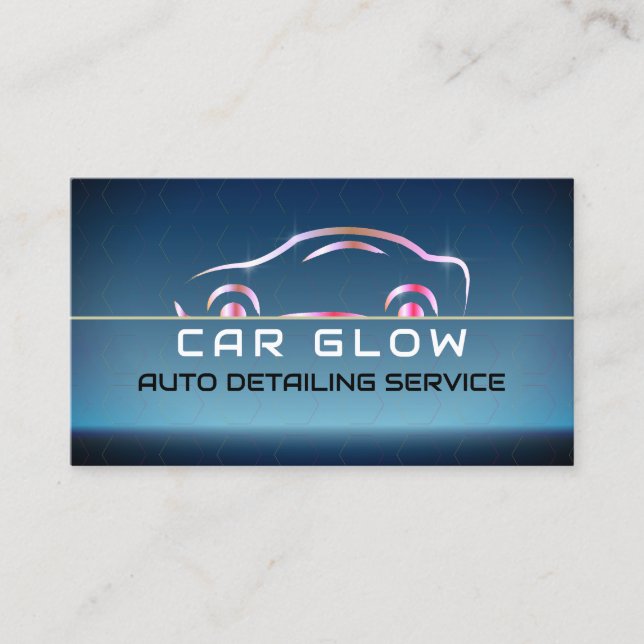 Carte De Visite Logo de la voiture de nettoyage, nettoyage automat (Devant)