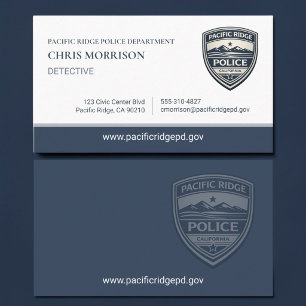 Carte De Visite Logo de l'agent de police de la force publique