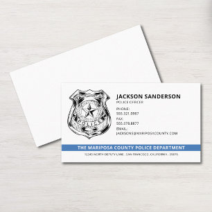 Carte De Visite Logo de l'agent de police du département de l'appl