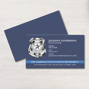 Carte De Visite Logo de l'agent de police du département de l'appl