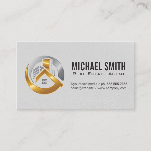 Carte De Visite Logo de l'agent immobilier (Devant)
