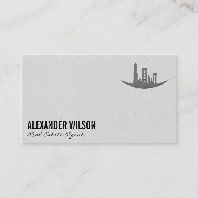 Carte De Visite Logo de l'agent immobilier / Silver Foil Archito (Devant)