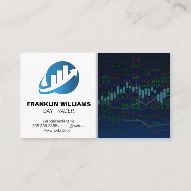 Carte De Visite Logo de l'agent immobilier | Stocks du jour (Devant)