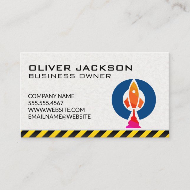 Carte De Visite Logo de lancement de fusées (Devant)