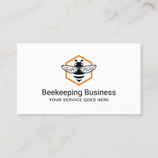 Carte De Visite Logo de l'apiculture Ferme de miel (Devant)